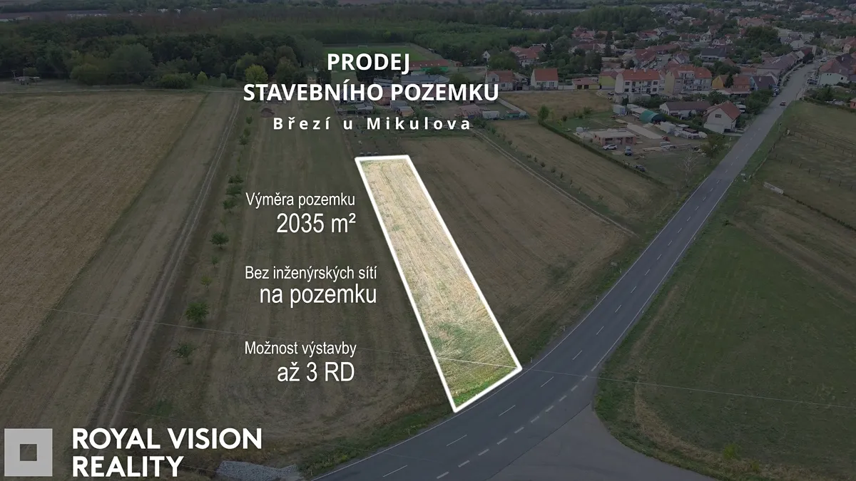 Prodej stavebního pozemku 2035 m²